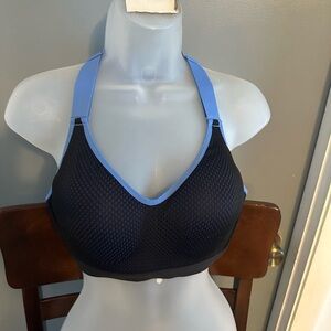 Victoria's Secret Blue and Black Racerback Bra